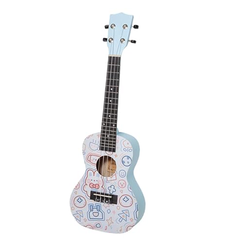 �E�N���� Beginner's 23-inch Playing Instrument Ukulele Guitar With Accessories(Color:Blue)