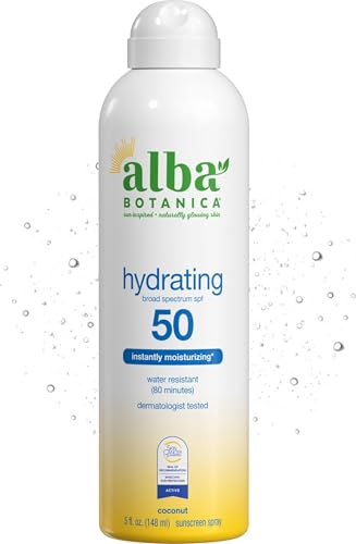Alba Botanica Hydrating Sunscreen Spray, SPF...