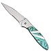 Kershaw Leek American-Made Folding Pocket Knife with Artisan-Crafted Natural Turquoise Stone Handle