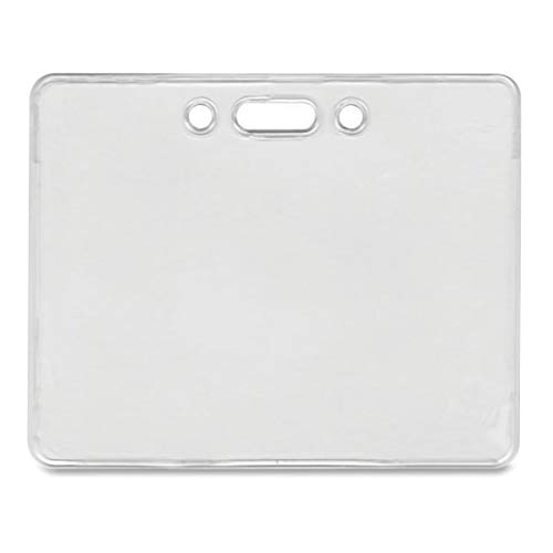 ADVANTUS Proximity Badge Holder, Horizontal, 3-3/8 x 2-3/8" Insert Size, Clear, Pack of 50 (75450)