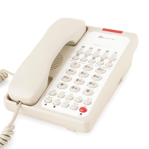 Image of Beetel H95 Hotel Landline Phone,Two way Speaker phone,In use,Ringer & Hold LED,10 Programmable Guest Keys and Flash timing,SOS Function,Hearing Aid Function,Desktop /Wall Mountable,8 Speed Dial (IVORY)
