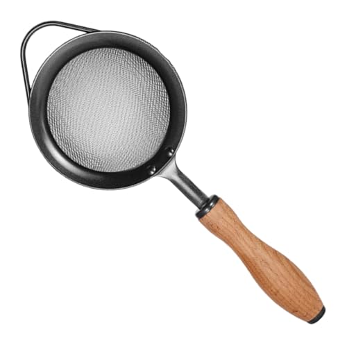 Duroecsain Setaccio a maglia fine in acciaio inox - setaccio da cucina con manico - strumento da cucina multiuso per setacciare, filtrare e filtrare farina, pasta, chinoa, uovo, tè, riso e caffè