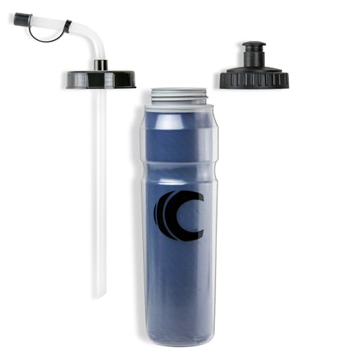 Cannon Sports 28oz Insulated Squeeze Water Bottle with Straw, Leak Proof Lids, 2 lids (Straw and Squeeze), Double Wall Insulation, Wide Mouth, BPA-Free (2 Pack) (Blue) - Thumbnail 3