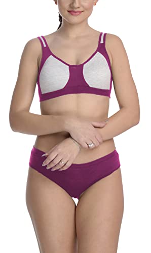 Image of StyFun Cotton Blend Sports Sets, Lingerie Set for Women, Combo Everyday Bra Panty, See Main Image to Check How Many Sets You Will Get