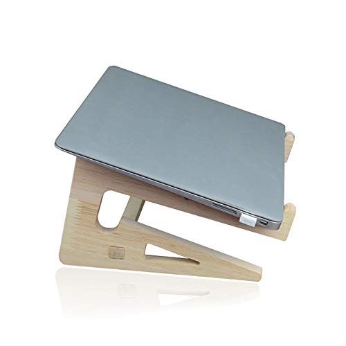 Laptop Ständer,2 in 1 Holz Notebook Ständer,Ausblendbar Laptopständer,Erhöhte Höhe Lagerstand,Kompatibel Mit 10-15 Zoll Notebooks Und Tablets,