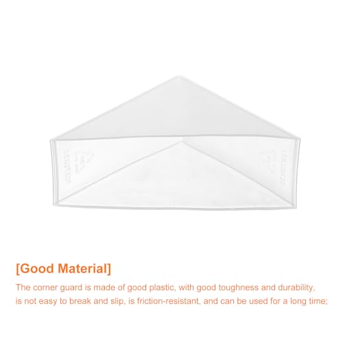 Image of uxcell 8Pcs Plastic Corner Protectors 30x95mm Right Angle Shape Glass Corner Guards Cushion for Corner Protection of Glass, Mirror, Tile, White