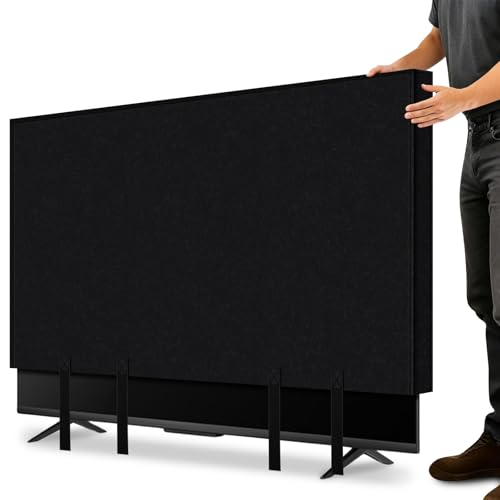 TV Cover for Moving & Shipping Heavy Duty Felt TV Cover 50-55 Flat Screen Anti-Scratch TV Protector with Bottom Strap Protect Your TV During Moving Storage Renovation & From Pet Scratches