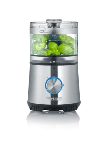 SEVERIN Hachoir multifonction, Avec disque émulsifiant, 400 W, KM 3865, Argent/Noir, 34.50