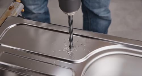 wolfcraft Lochschneider-Set - 8925000 - Für einfache Lochstanzungen in Spültischarmaturen - Löcher für Wasserhahn stanzen