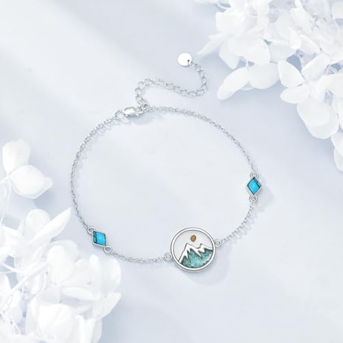 Image of AOBOCO Mustard Seed Bracelet 925 Sterling Silver Cross Bracelets Christian Faith Jewelry Gift for Women