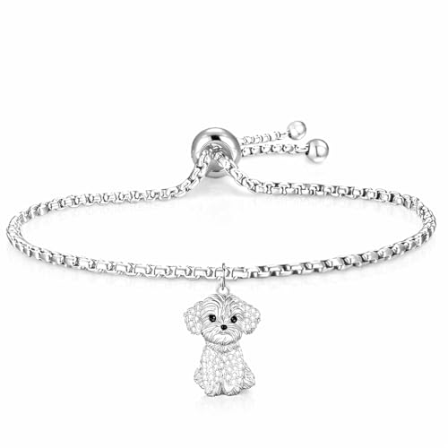 Dog Lovers' Adjustable Charm Bracelet