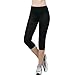 Women Sports Yoga Stretch Short Leggings Under Knee Tights Skinny Spandex Pants