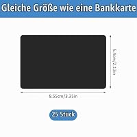 25 Stück NFC Karten Schwarz, Wiederbeschreibbar NFC Cards NTAG215, 504 Byte Speicher Programmierbar Chip Tag, Blanko Digitale Visitenkarte, Visitenkartenchip für Allen NFC Fähigen Mobilgeräten – Ansicht 2