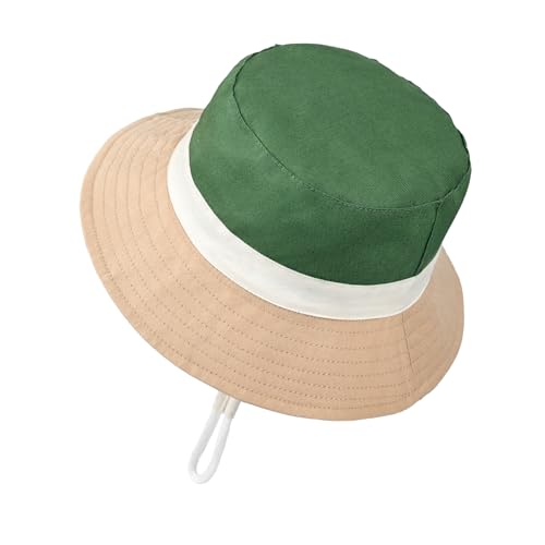 Baby Sun Hat Multi-Color Little Kids Boy Girl Summer Hats with Chin Strap Bucket Cap Sunbonnet 50+ UPF