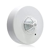 Sensky 360 degree Ceiling Mounted Occupancy Sensor Time delay, Sensor Distance and Light Sensor Adjustable Motion Sensor Switch with 3 detectors ( Max Detection Distance:12 M )