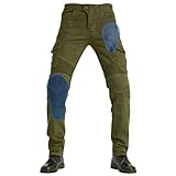 HNVAVQ Outdoor-Fleece-Hose, Motorrad-Reithose, Motorrad, Motocross, Radfahren, Biker-Jeans für Herren, Cargohose, a, 24-28