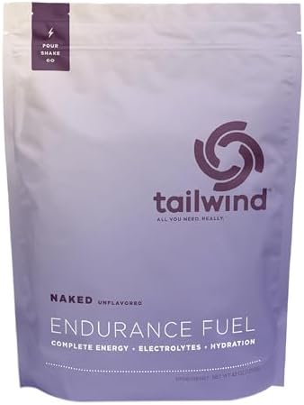 Tailwind Nutrition Endurance Fuel, Carbohydrate & Electrolyte Sports Drink Mix Powder, Gluten-Free, Vegan, Naked Unflavored, 30 Servings