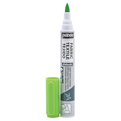 Pebeo 7A Light Flourescent Green Fabric Marker - 1mm
