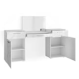 Vicco Tocador Irma, Blanco Alto Brillo, 190 cm