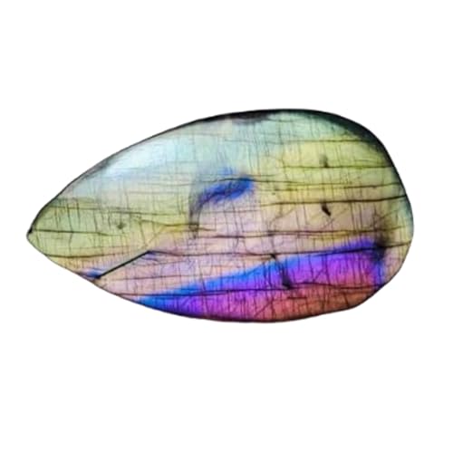 Labradorite arc-en-ciel naturelle 59mm cabochon en vrac pour bague et pendentif
