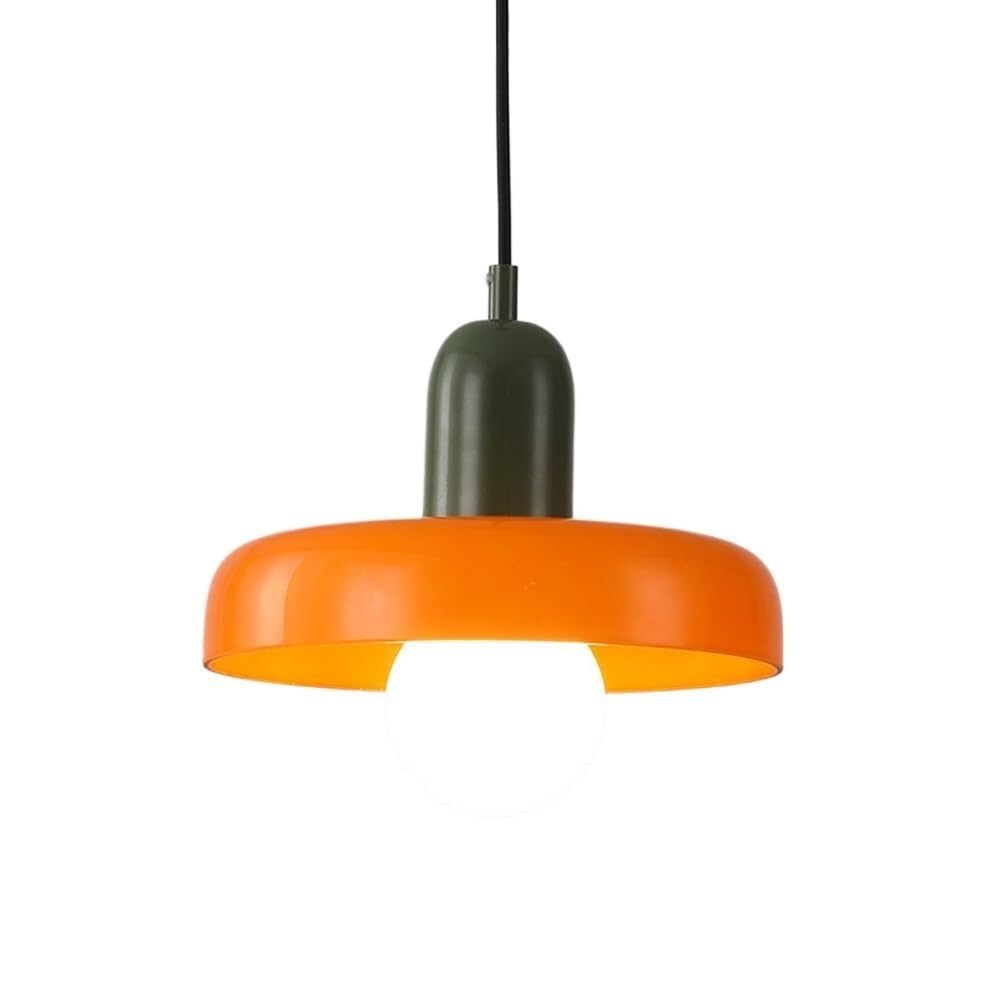 Lámpara colgante vintage de mediados de siglo en cristal verde para salón moderno