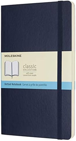 Moleskine - Classic Ruled Paper Notebook - Soft Cover and Elastic Closure Journal - Color Sapphire Blue - Size Extra Large 19 x 25 A4 - 192 Pages