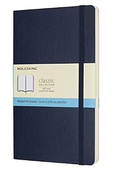 Diary Moleskine Classic Notebook, Large, Dotted, Sapphire Blue, Soft Cover (5 X 8.25) Book