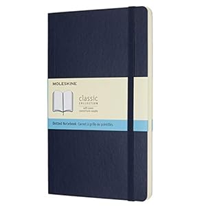 Moleskine Classic Notebook, Soft Cover, Large (5″ x 8.25″) Dotted, Sapphire Blue, 192 pages
