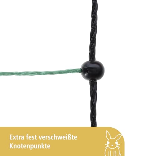 Kerbl Pet Kaninchennetz, Kaninchenzaun, Hasenzaun, Auslauf, Einzelspitze, 25mx65cm, Hasen, Kaninchen, frei gestaltbar, engmaschig