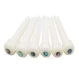  Zinniaya 6 unids Puente Pins End Clavijas Abalone Dot String End Peg Inlay Tool para Guitar Reemplazo Profesional Para Partes de Guitarra Acústica