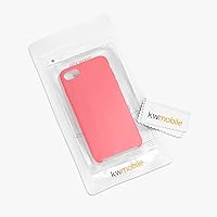 kwmobile Handyhülle für Apple iPhone SE (2022/2020) / iPhone 8/7 Hülle - Case Silikon - Kabelloses Laden - Schutzhülle Cover in Neon Koralle – Ansicht 7