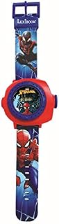 LEXIBOOK DMW050SP Adjustable Projection Watch Digital Screen, 20 Images of Spider-Man and his Friends, for Children/Boys-Red and Blue