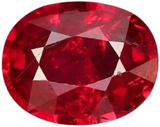 Shree Jewelrs 11.25 Ratti Rubí Forma Ovalada Piedra Preciosa Original y Certific