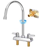 Commercial Bar Sink Faucet,4 Inch Center Deck Mount Utility Sink Faucet...