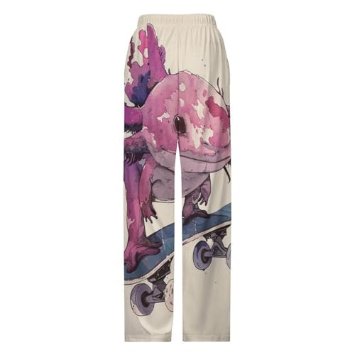 Violet Axolotl SkateboardingChildren's Casual Pajamas110CM4