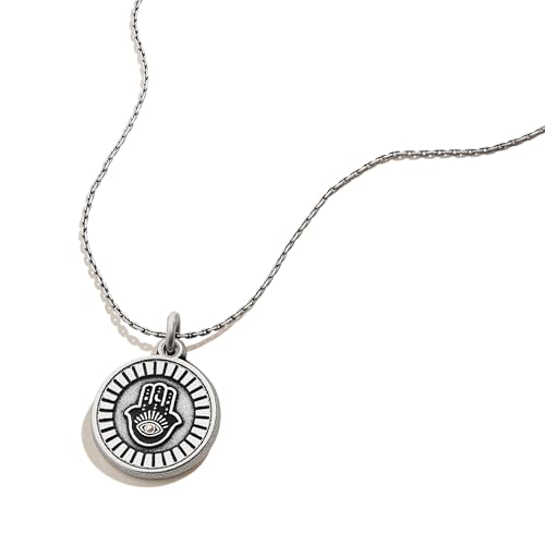 Alex and Ani Hamsa Embossed Charm Necklace