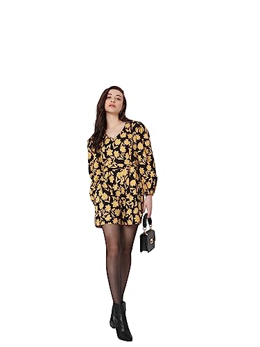 Image of VERO MODA Printed Cotton Full Sleeves Womens Above Knee Jumpsuit