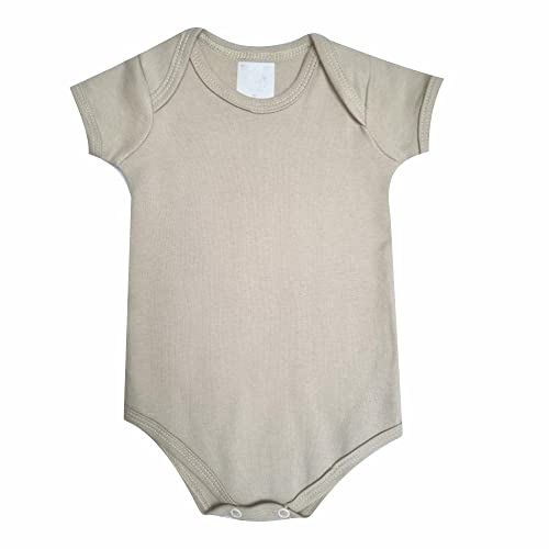 Kit Bebê Menino Cardigan/Culote com Pé/Body Manga Curta Bebê Menino Presente Off White e Bege Sand (