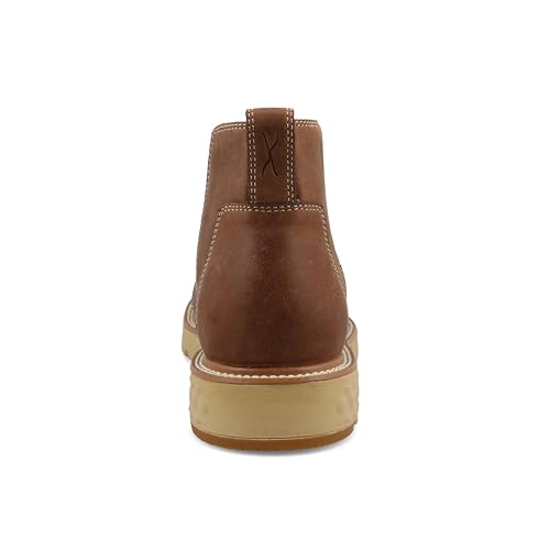Twisted X Men's 4" Work Chelsea Boot, Moc Toe Nano Toe with CellStretch3