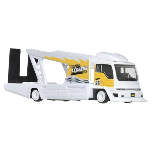 Image of Hot Wheels Premium Toy Cars, 1:64 Scale Kousoku Team Transport Hauler & Honda Civic Type R with Real Riders Tires & Metal /Metal Body & Chassis