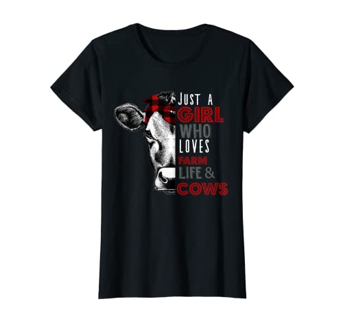 Just A Girl Who Loves Cows - Abanico de animales veganos Camiseta