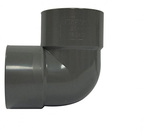FLOPLAST Solvent Grey 90 Degree 50mm (56mm) Waste Knuckle - Bag of 5