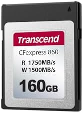 Transcend 160GB CFexpress 860 Typ B — šoninis vaizdas