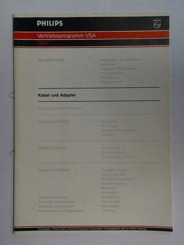 Philips Vertriebsprogramm CSA 1984: Kabel und Adapter