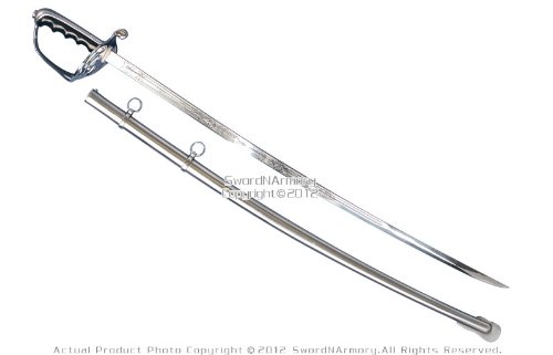 Etrading Military Ceremonial Sword U.s. Army Officer Saber Acid Etching Blade #TOP5