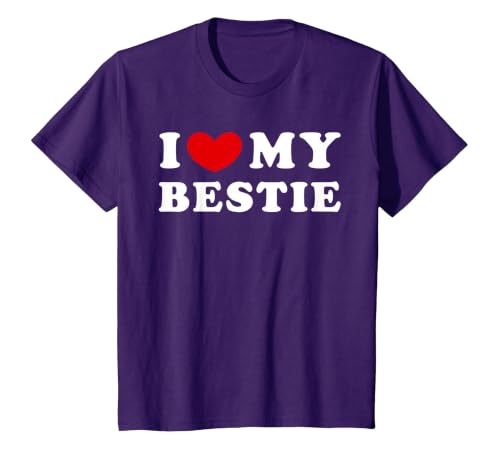 I Love My Bestie, I Heart My Bestie T-Shirt, Youth, Purple, 2T