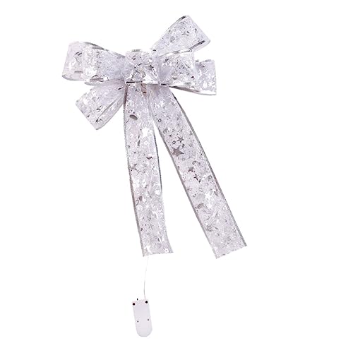 VICASKY Fiocco di Natale Argento da Appendere Decorazione Natalizia per Albero Ciondolo Creativo per Feste per Casa e Giardino Stampa Stampa Casuale