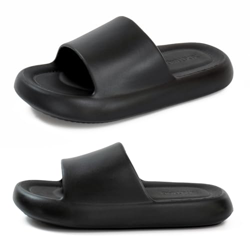 New Cloud Slides for Women and Men - Non-Slip Thick Sole Pillow Slippers, Soft, Comfy, Relax Shower Sandals, Easy to Clean, Indoor and Outdoor Shoes