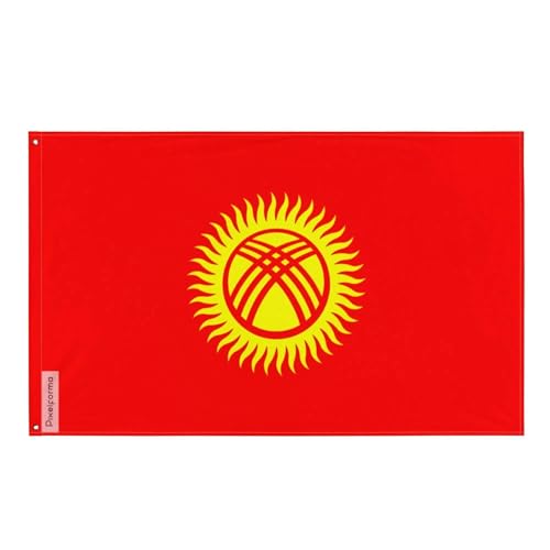 Drapeau du Kirghizistan polyester résistant extérieur et intérieur