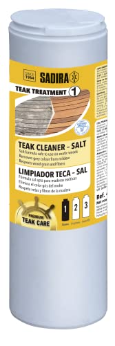 SADIRA | Limpiador Madera Teca 420 gr en Sal. Elimina Manchas Grises y Humedad en Las Maderas de Teca y exóticas de Barcos y Muebles jardín Cover